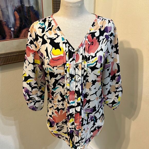 Yumi Kim Floral Multicolor Tiered Women's Top Size Medium - Picture 5 of 14